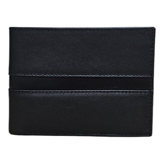 CARTERA FRANJA HORIZONTAL CENTRO NEGRO NEGRO