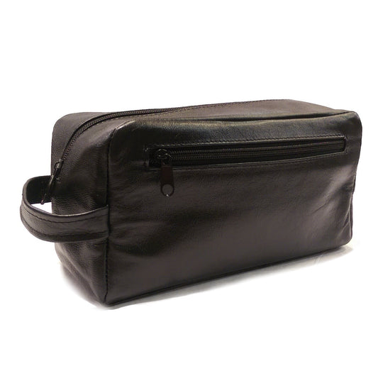 ESTUCHE BANO PIEL NEGRO (376)