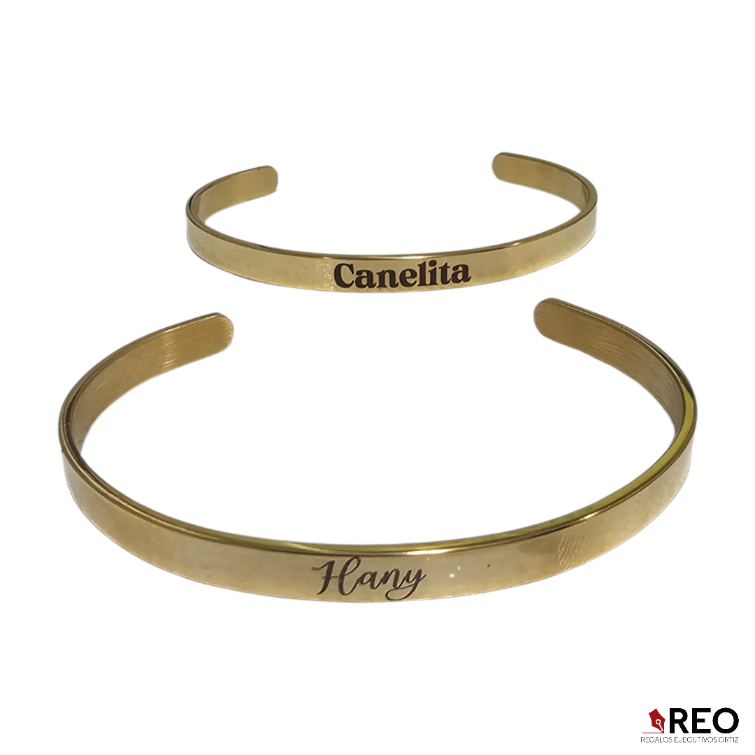 BRAZALETE ABIERTO LISO DORADO (NK168-13IPG)
