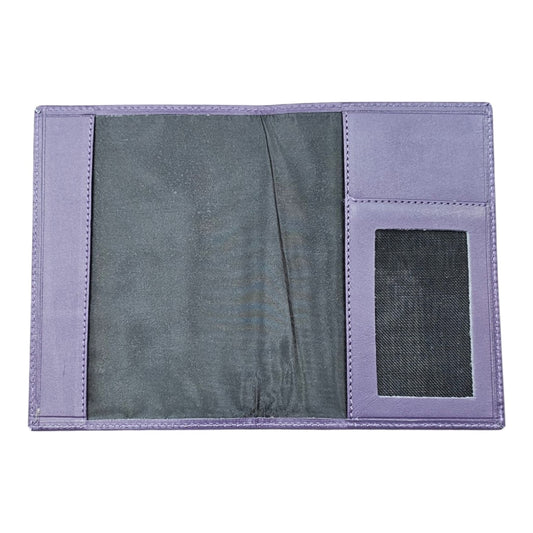 PORTA PASAPORTE PIEL MORADO