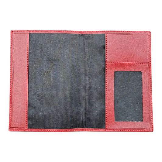 PORTA PASAPORTE PIEL VINO