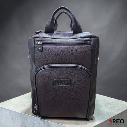 BACKPACK EJECUTIVA PIEL CAFE (LL-2089 C)