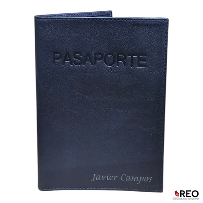 PORTA PASAPORTE PIEL NEGRO