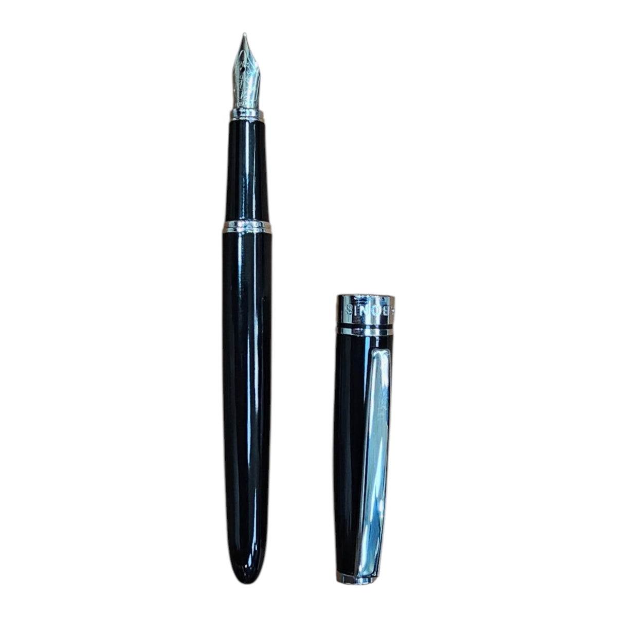 PLUMA FUENTE NEGRO PLATA (8021SF-048N)