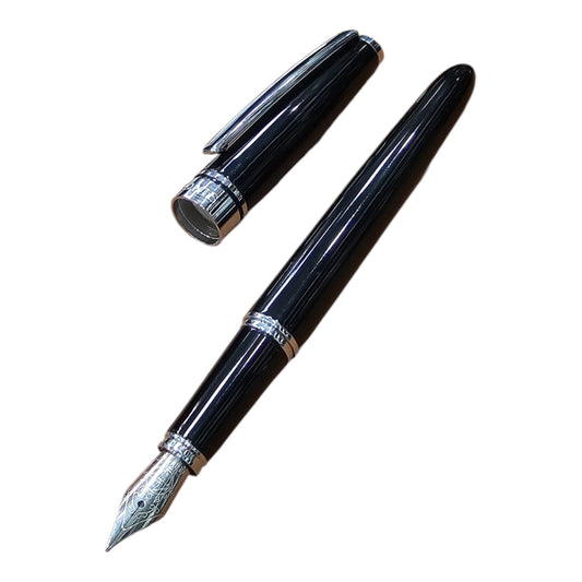 PLUMA FUENTE NEGRO PLATA (8021SF-048N)