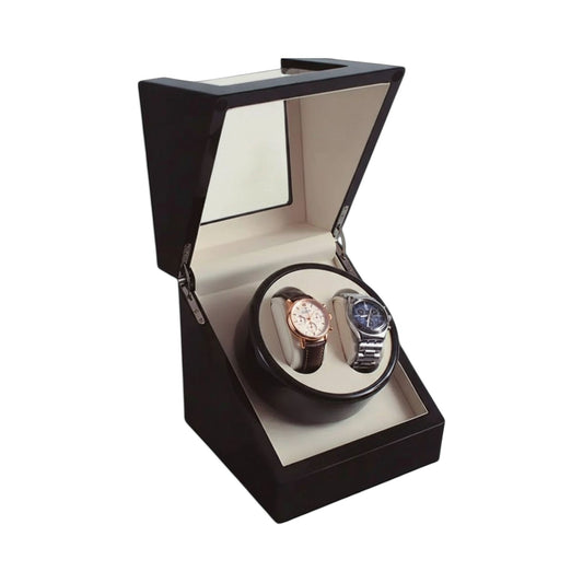 RELOJERO CON MOTOR PARA 2 RELOJES NEGRO (6479)