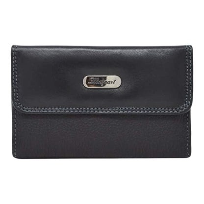 CARTERA BROCHE CHICA EN PIEL NEGRO (LL2019)