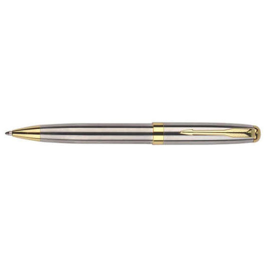 BOLIGRAFO ACERO INOX C/DORADO (SHB-1051)