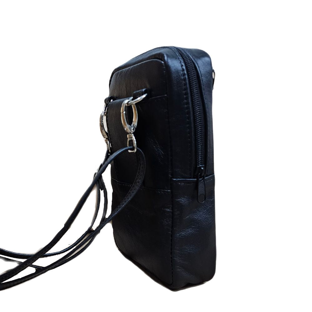 BOLSO CABALLERO PIEL NEGRO (114)