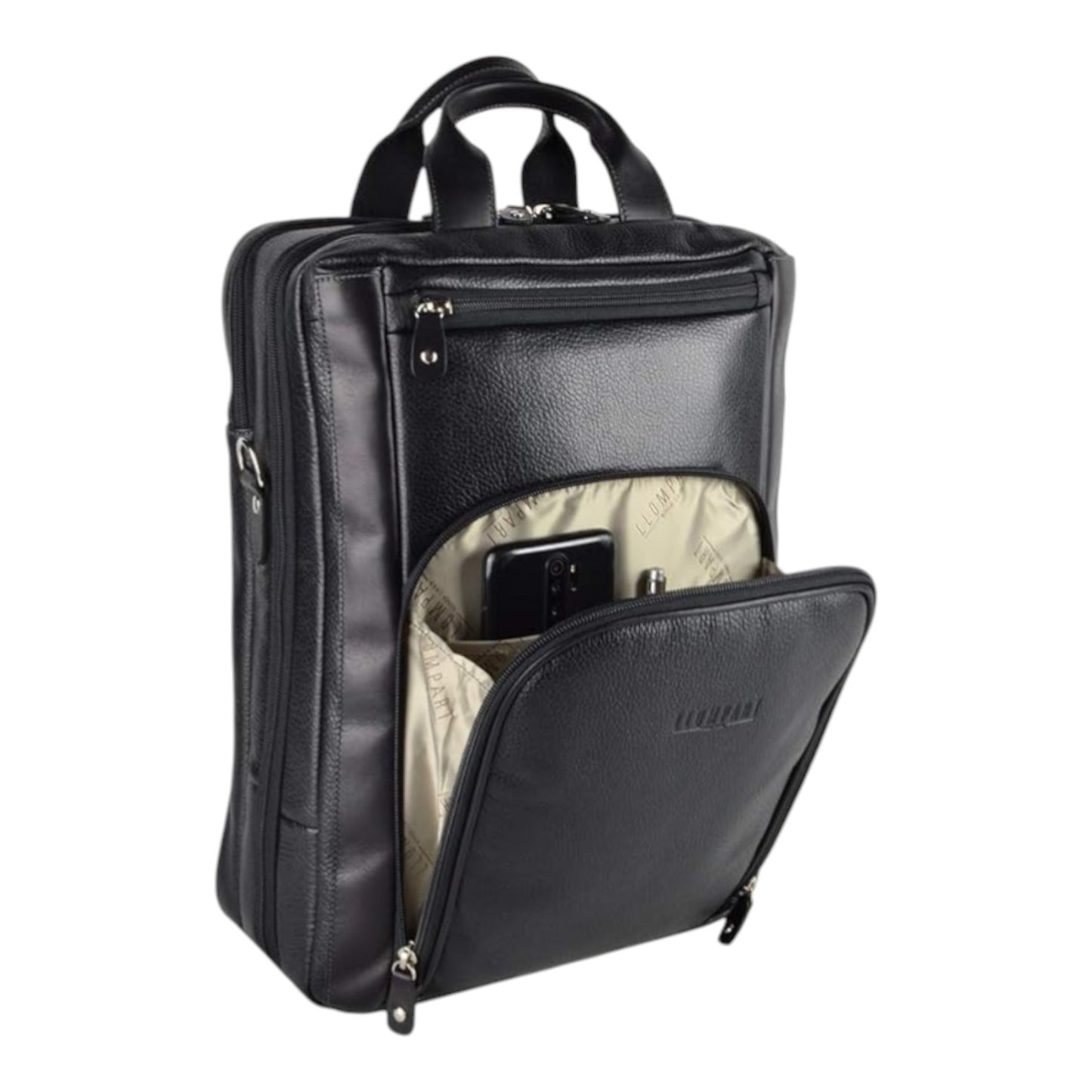 BACKPACK EJECUTIVA PIEL NEGRO (LL-2089 N)
