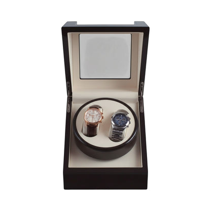 RELOJERO CON MOTOR PARA 2 RELOJES NEGRO (6479)