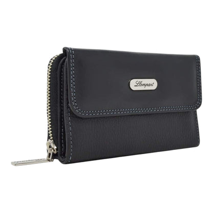 CARTERA BROCHE CHICA EN PIEL NEGRO (LL2019)