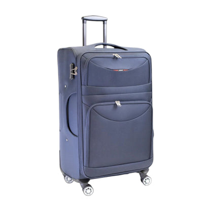 MALETA JONY 5 PIEZAS TELA AZUL 26" (8981-5)