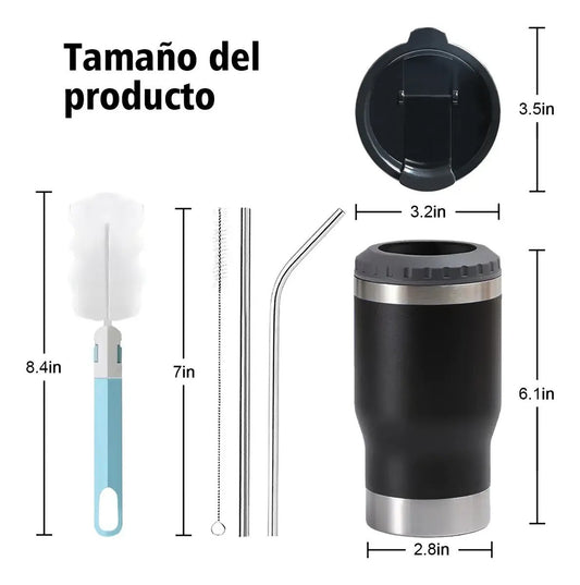 PORTALATAS 6 EN 1 NEGRO (222)
