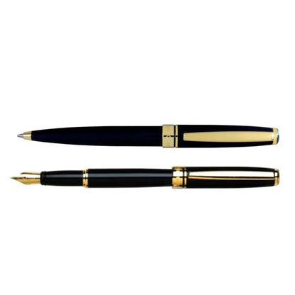 SET SABONIS BOLIGRAFO Y FUENTE NEGRO ORO (8021OBOF-B)
