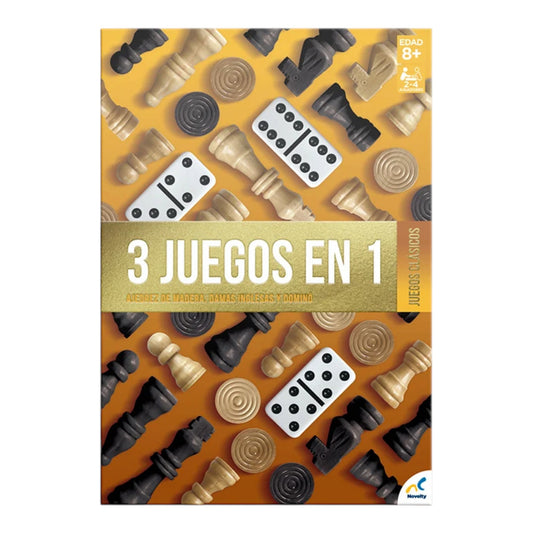 3 EN 1 AJEDREZ DAMAS Y DOMINO (JCA-942)