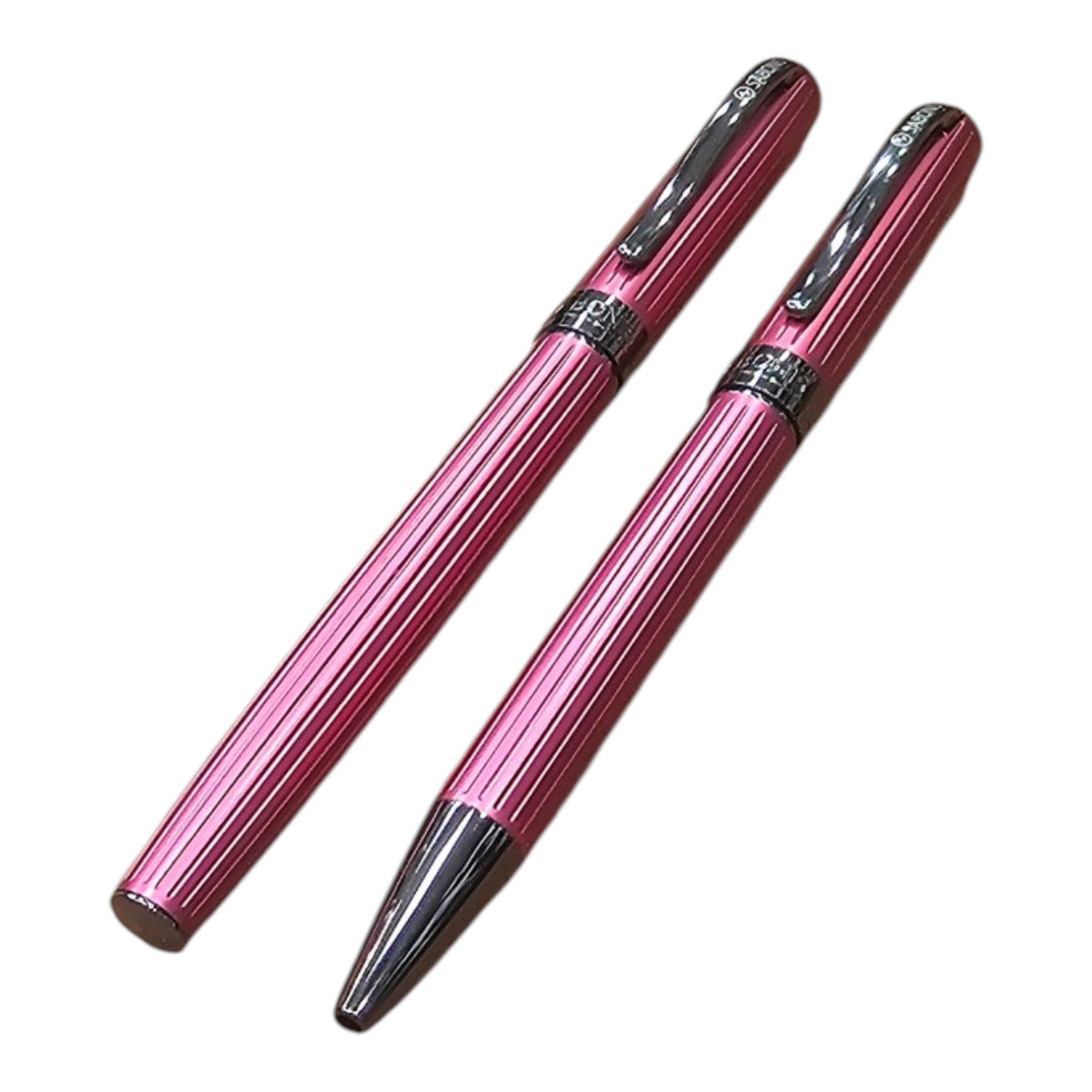 BOLIGRAFO Y ROLLER ROSA METALIZADO (2033 RBRR)