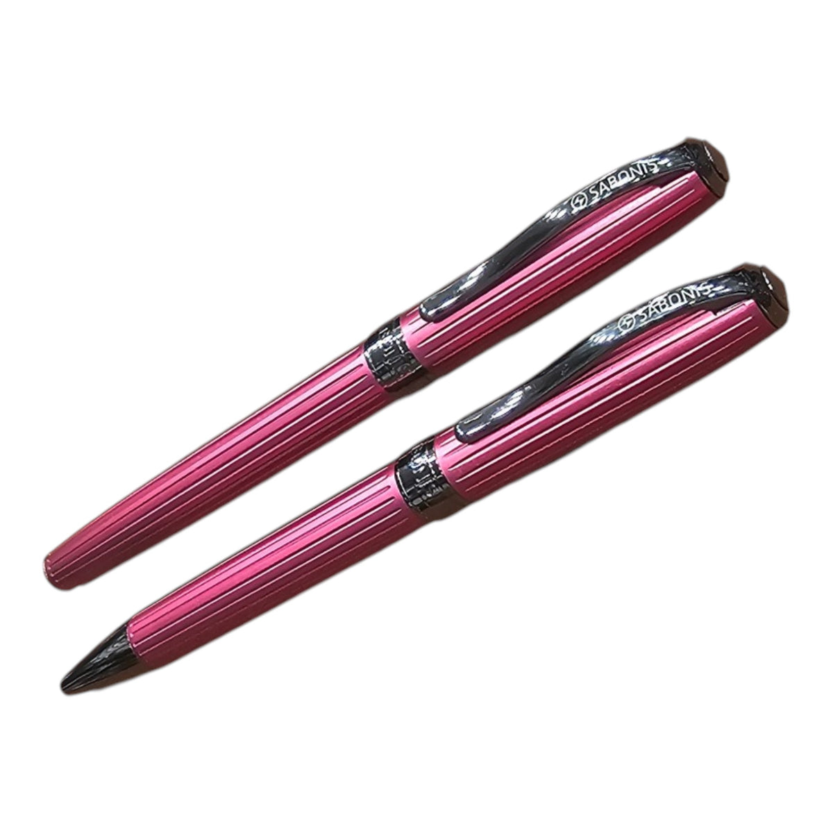 BOLIGRAFO Y ROLLER ROSA METALIZADO (2033 RBRR)