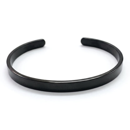 BRAZALETE LISO ABIERTO NEGRO (NK168-13BK)