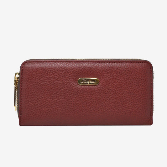 CARTERA DE PIEL PARA DAMA VINO (LL-2020 VINO)