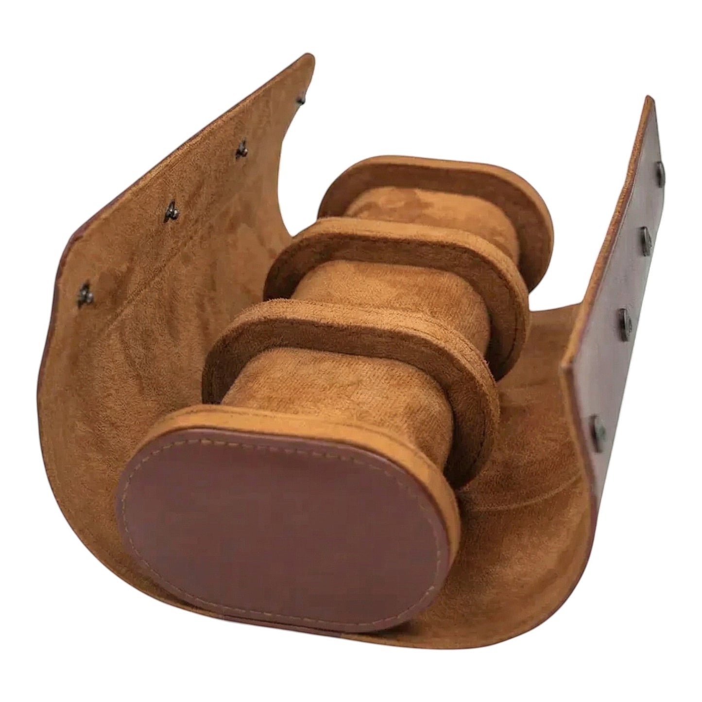 ESTUCHE IMITACION PIEL 3 RELOJES CAFE (6463.BR)