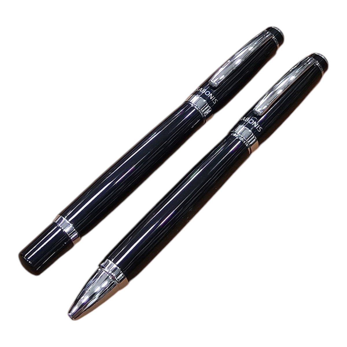 JUEGO BOLIGRAFO Y ROLLER NEGRO LACA (3043NBNR-048)