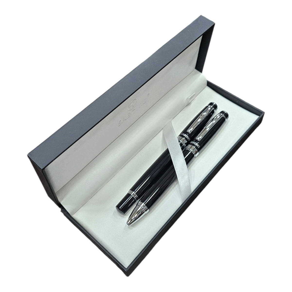 JUEGO BOLIGRAFO Y ROLLER NEGRO LACA (3043NBNR-048)