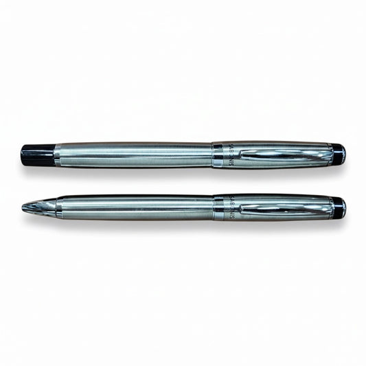 JUEGO BOLIGRAFO Y ROLLER PLATA (3043SBSR-048)