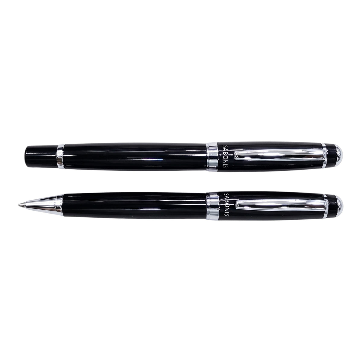 JUEGO BOLIGRAFO Y ROLLER NEGRO LACA (3043NBNR-048)