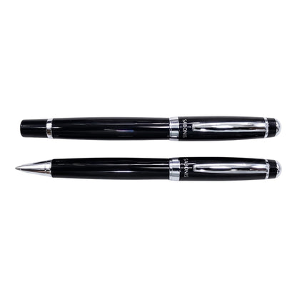 JUEGO BOLIGRAFO Y ROLLER NEGRO LACA (3043NBNR-048)