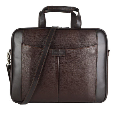 PORTAFOLIO PARA LAPTOP SENCILLO PIEL CAFE OBSCURO 13 PULGADAS (2098PPTC)