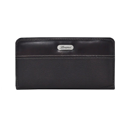 CARTERA CLASICA 1 ZIPPER EN PIEL NEGRO (LL2016)
