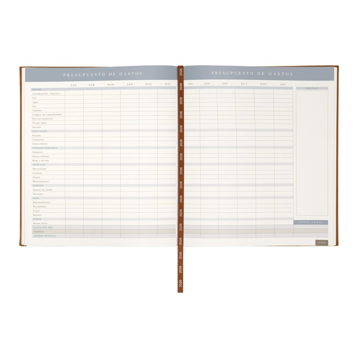 AGENDA EJECUTIVA CLASICA 2026 CAFE (AGE 026 C)