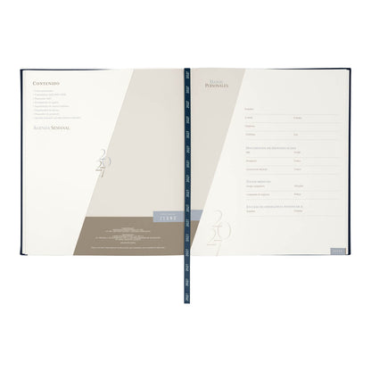 Agenda Ejecutiva Clasica 2027 Azul (Age 027 A) Personalizada - Casa Ortiz