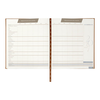 Agenda Ejecutiva Clasica 2027 Cafe (Age 027 C) Personalizada - Casa Ortiz
