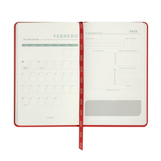 AGENDA MINI TERRA 2025 ROJO (AGMT 025 R)