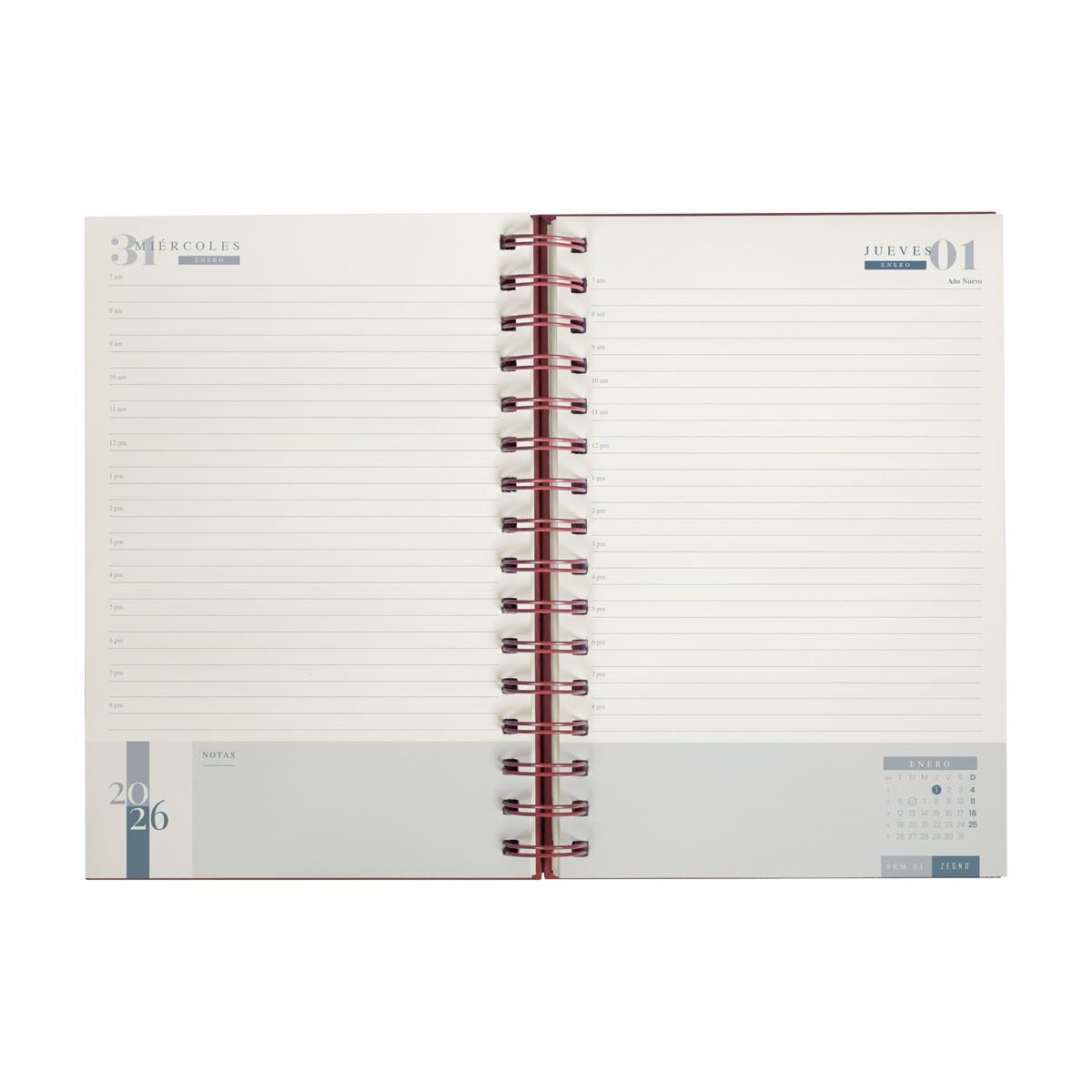 AGENDA DIARIA LETTE TINTO 2026 (AGSP 026 T)