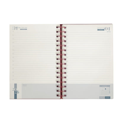 AGENDA DIARIA LETTE TINTO 2026 (AGSP 026 T)