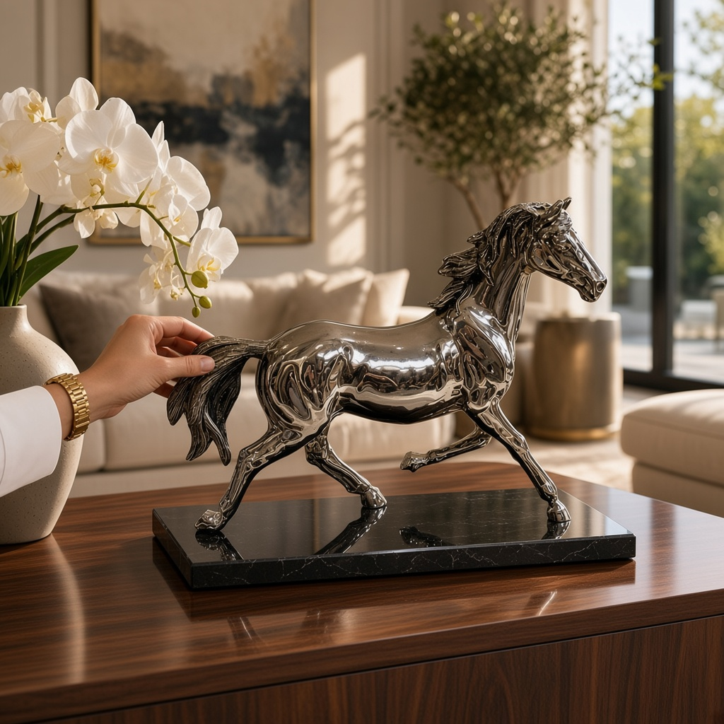 CABALLO ARABE MEDIANO 24CM ALTURA (C425)
