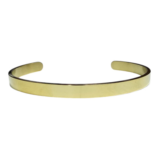 BRAZALETE ABIERTO LISO DORADO (NK168-13IPG)