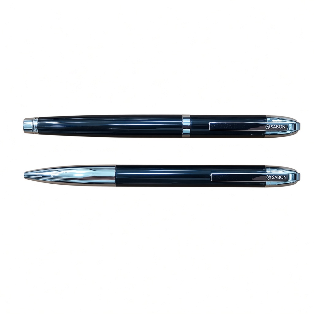 JUEGO BOLIGRAFO Y ROLLER NEGRO PLATA (2021NBNR-048N)