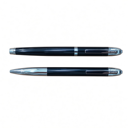 JUEGO BOLIGRAFO Y ROLLER NEGRO PLATA (2021NBNR-048N)