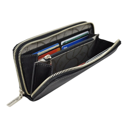 CARTERA DE PIEL PARA DAMA NEGRO (LL-2020)