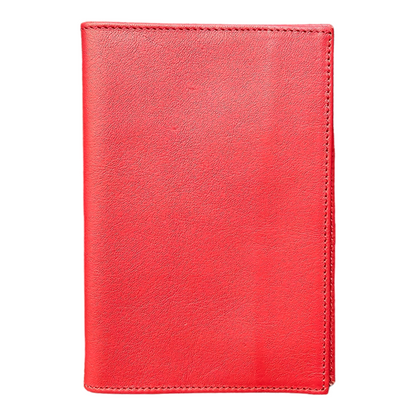 PORTA PASAPORTE PIEL ROJO