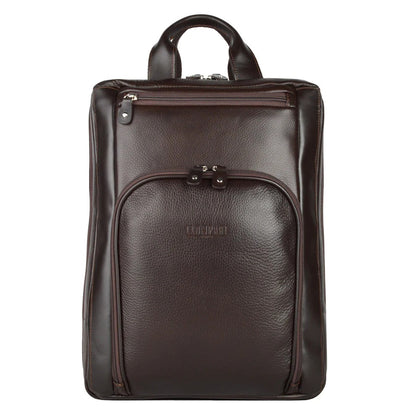 BACKPACK EJECUTIVA PIEL CAFE (LL-2089 C)