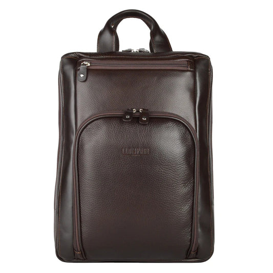 BACKPACK EJECUTIVA PIEL CAFE (LL-2089 C)