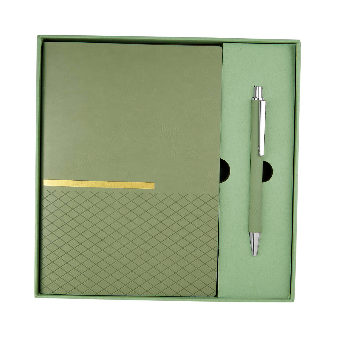 SET DE LIBRETA ZLATNA VERDE (HL 9063)