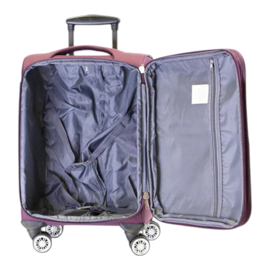 MALETA JONY 5 PIEZAS TELA MORADO 20" (8981-5)