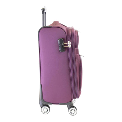 MALETA JONY 5 PIEZAS TELA MORADO 20" (8981-5)