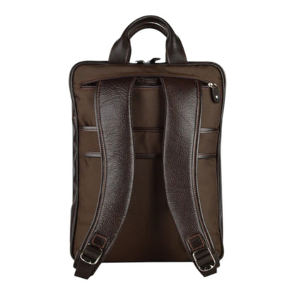 BACKPACK EJECUTIVA PIEL CAFE (LL-2089 C)